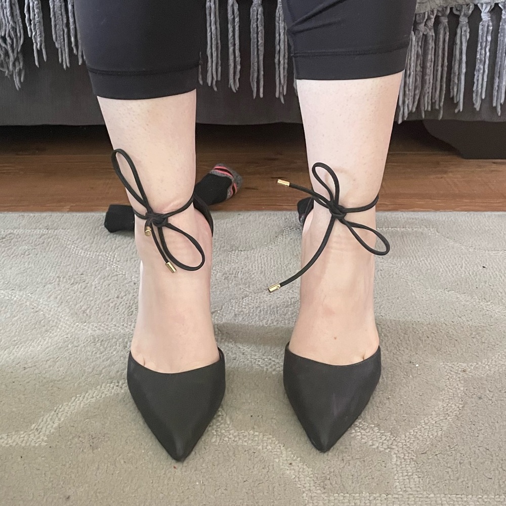 Call it spring black block heels